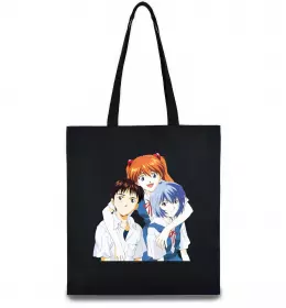 Еко-сумка Evangelion neon genesis Чорний фото