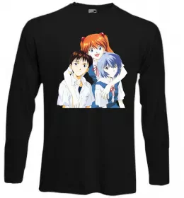 Лонгслів Evangelion neon genesis Чорний фото