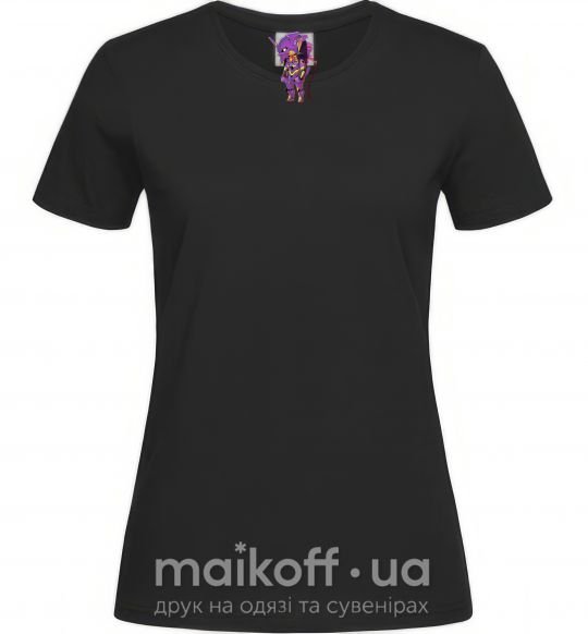 Жіноча футболка Евангелион робот аниме Чорний фото