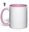 Чашка с цветной ручкой Евангелион робот аниме Нежно розовый фото