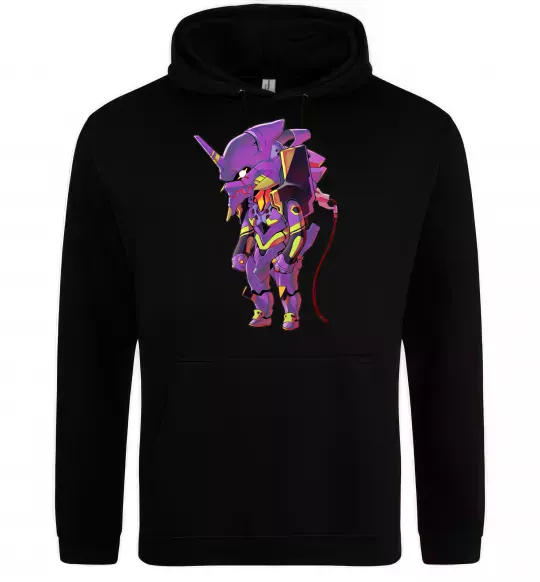 Жіноча толстовка (худі) Евангеліон робот аніме Чорний фото