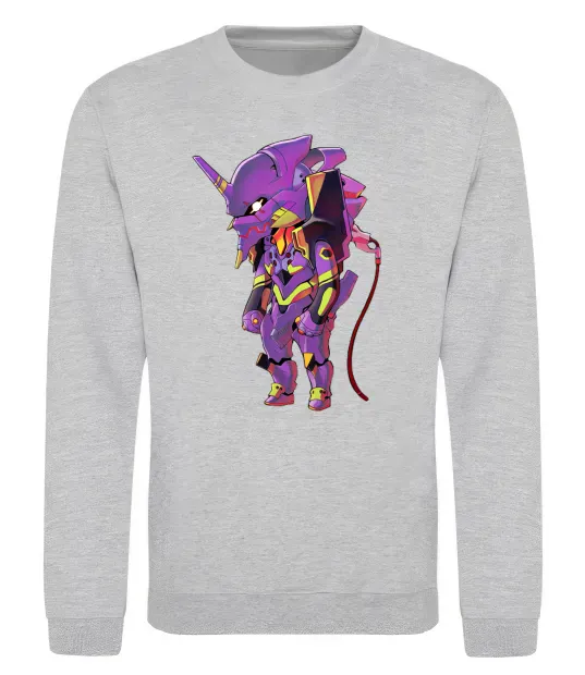 Свитшот Евангеліон робот аніме Серый меланж фото