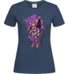 Жіноча футболка Евангеліон робот аніме Темно-синій фото