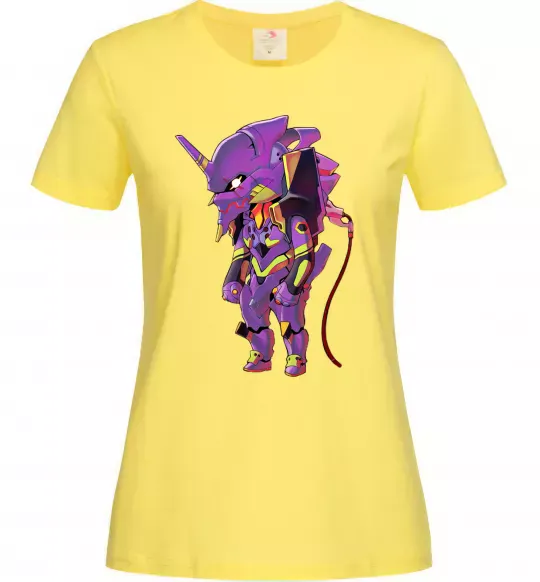 Жіноча футболка Евангеліон робот аніме Лимонний фото