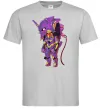 Мужская футболка Евангеліон робот аніме Серый фото