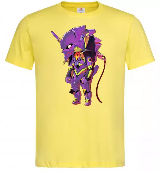 Мужская футболка Евангеліон робот аніме Лимонный фото