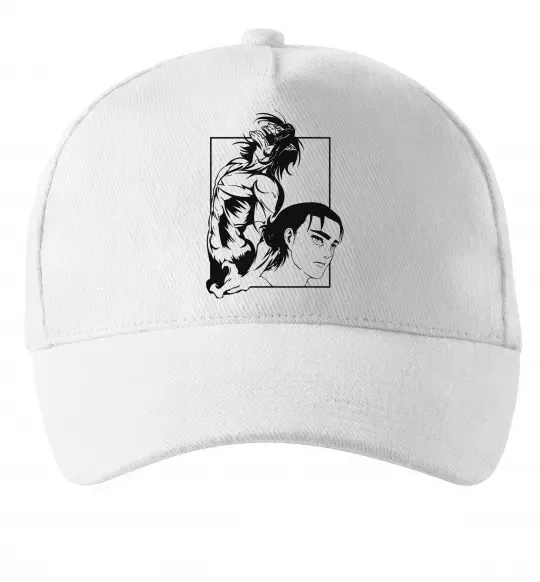 Кепка Eren Yaeger Атака титанов Белый фото