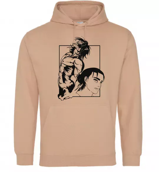 Женская толстовка (худи) Eren Yaeger Атака титанов Песочный фото