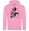 Чоловіча толстовка (худі) Eren Yaeger Атака титанов Рожевий фото
