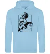 Чоловіча толстовка (худі) Eren Yaeger Атака титанов Блакитний фото