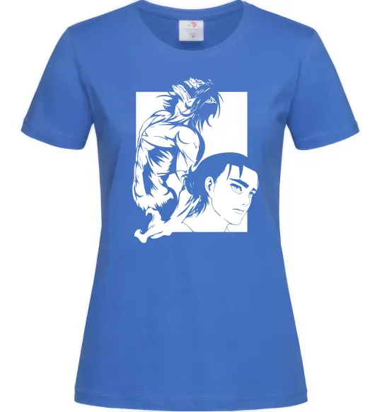 Жіноча футболка Eren Yaeger Атака титанов Яскраво-синій фото