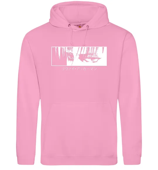 Мужская толстовка (худи) Levi ackerman (white) Розовый фото