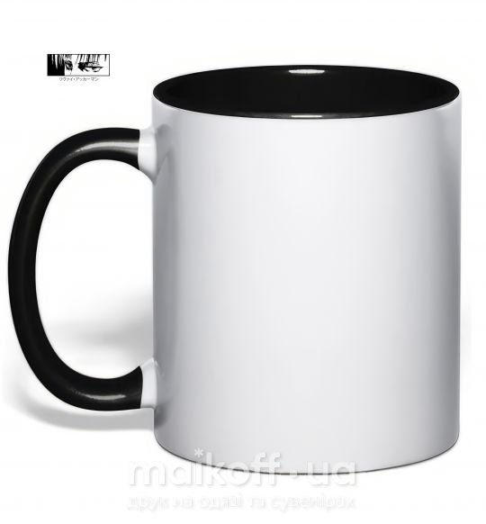 Чашка с цветной ручкой Levi ackerman (white) Черный фото