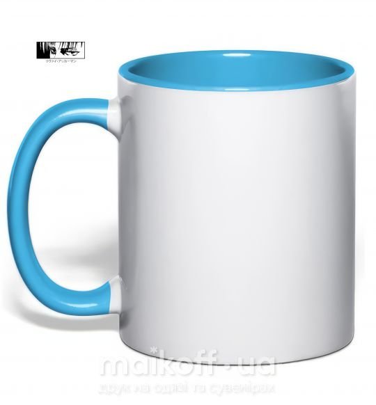 Чашка с цветной ручкой Levi ackerman (white) Голубой фото