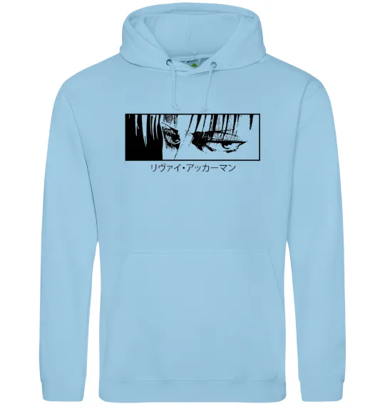 Жіноча толстовка (худі) Levi ackerman (white) Блакитний фото