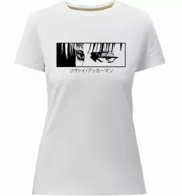 Женская премиум футболка Eren Yaeger Атака титанов Белый фото