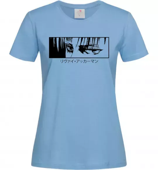 Женская футболка Levi ackerman (white) Голубой фото