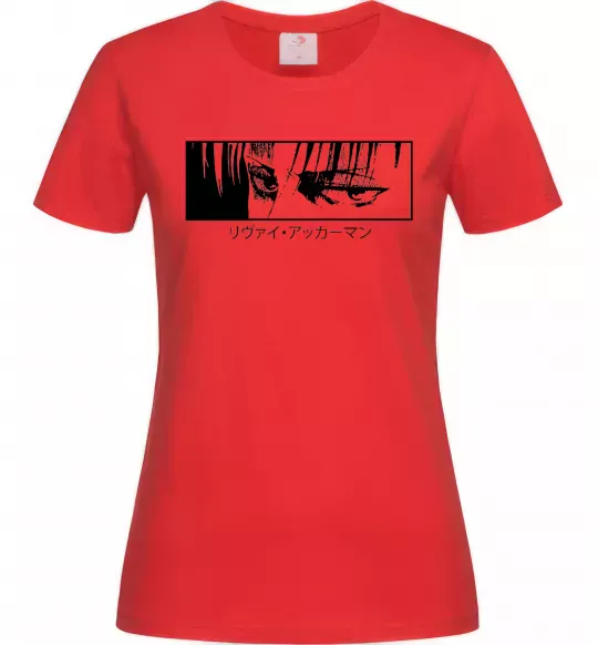 Женская футболка Levi ackerman (white) Красный фото