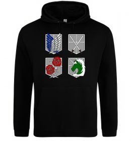 Мужская толстовка (худи) Атака титанів емблеми