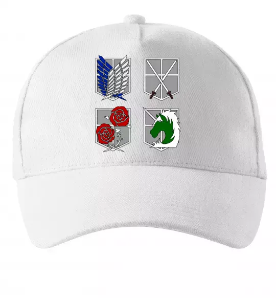 Кепка Атака титанів емблеми Белый фото