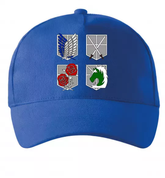 Кепка Атака титанів емблеми Ярко-синий фото