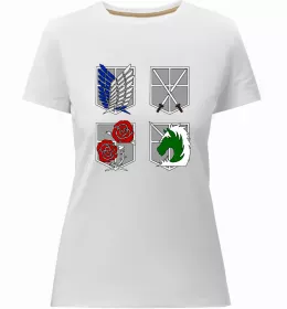 Женская премиум футболка Eren Yaeger Атака титанов Белый фото