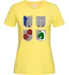 Жіноча футболка Атака титанів емблеми Лимонний фото