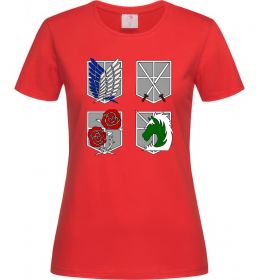 Жіноча футболка Атака титанів емблеми