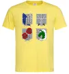 Чоловіча футболка Атака титанів емблеми Лимонний фото