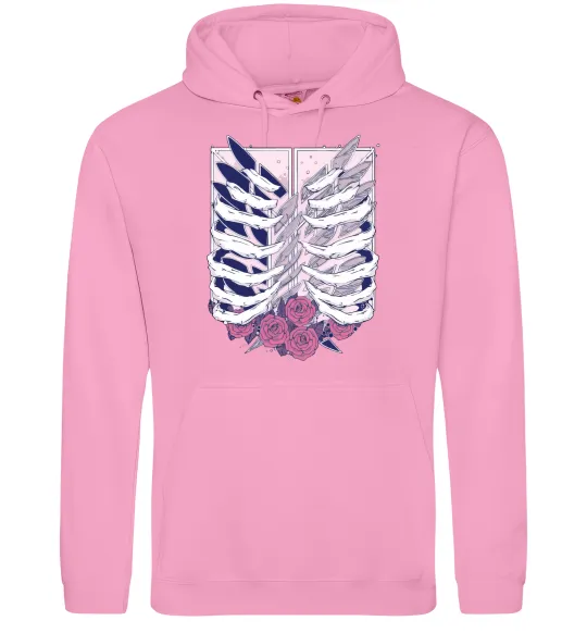 Жіноча толстовка (худі) Атака титанів ребра Рожевий фото