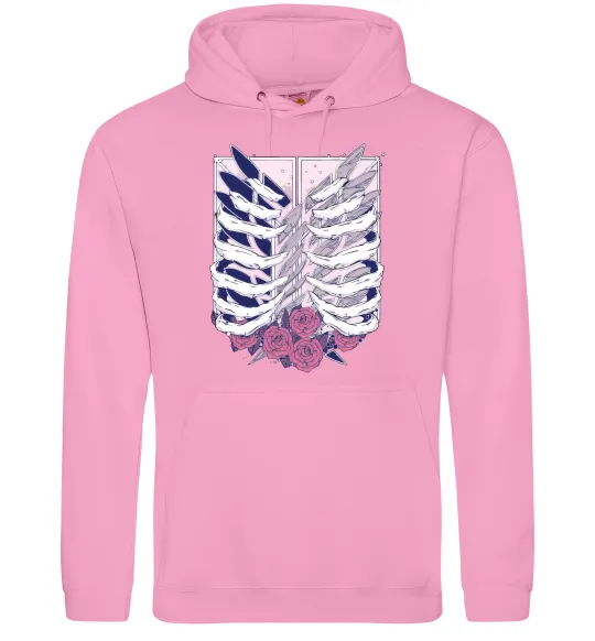 Мужская толстовка (худи) Атака титанів ребра Розовый фото