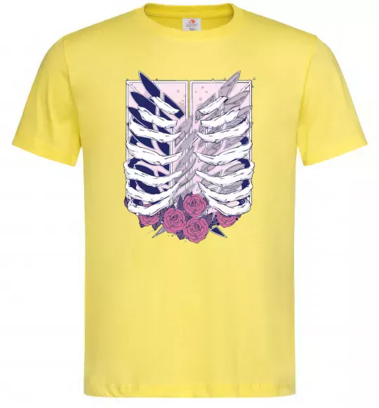 Мужская футболка Атака титанів ребра Лимонный фото