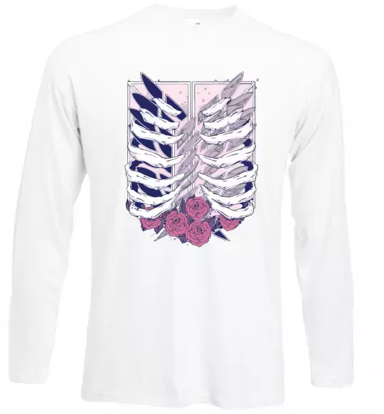 Лонгслив Атака титанів ребра Белый фото