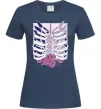 Жіноча футболка Атака титанів ребра Темно-синій фото