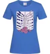 Жіноча футболка Атака титанів ребра Яскраво-синій фото