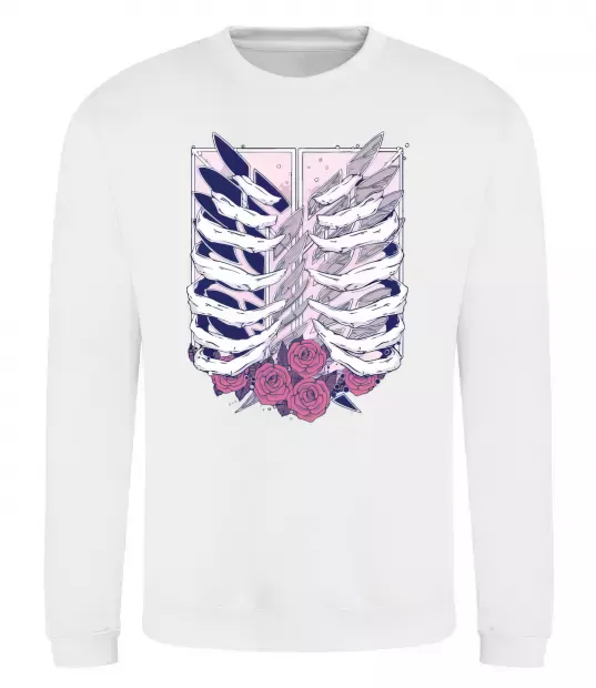 Свитшот Атака титанів ребра Белый фото