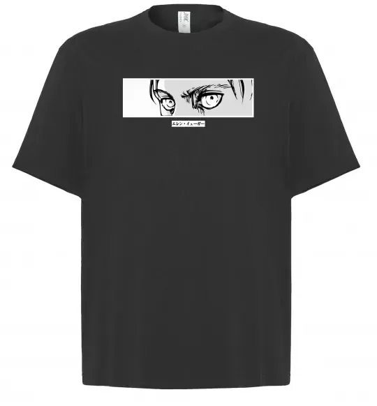 Футболка Оверсайз Очі аніме Черный фото