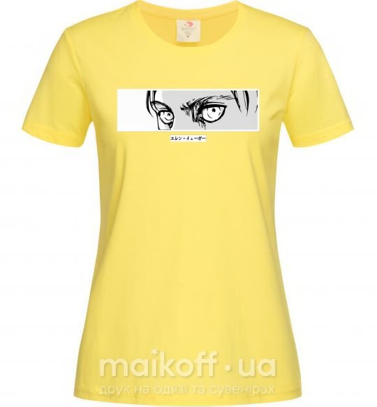 Жіноча футболка Очі аниме Лимонний фото