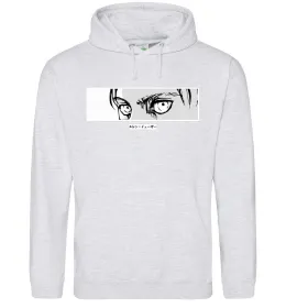 Чоловіча толстовка (худі) Очі аніме Сірий меланж фото