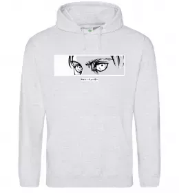 Жіноча толстовка (худі) Очі аніме Сірий меланж фото