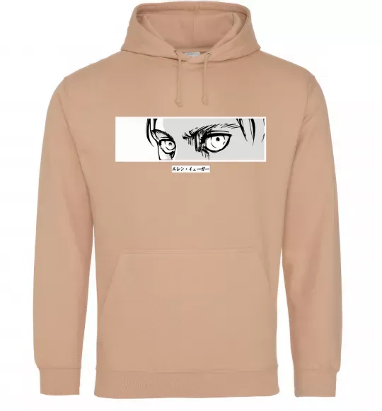 Жіноча толстовка (худі) Очі аніме Пісочний фото