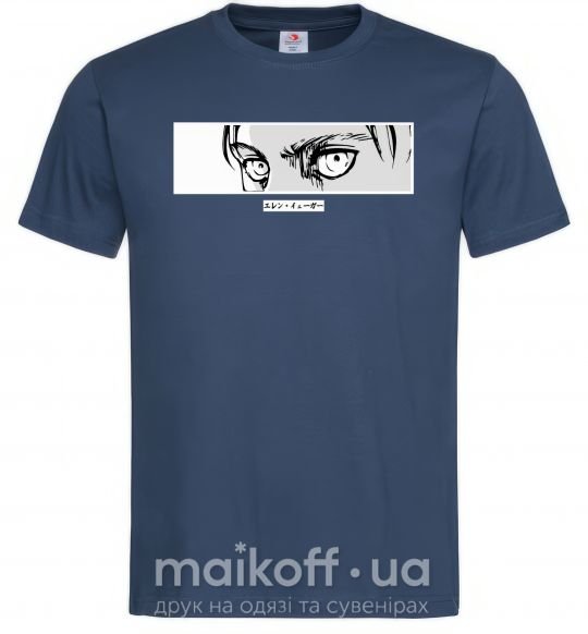 Чоловіча футболка Очі аниме Темно-синій фото