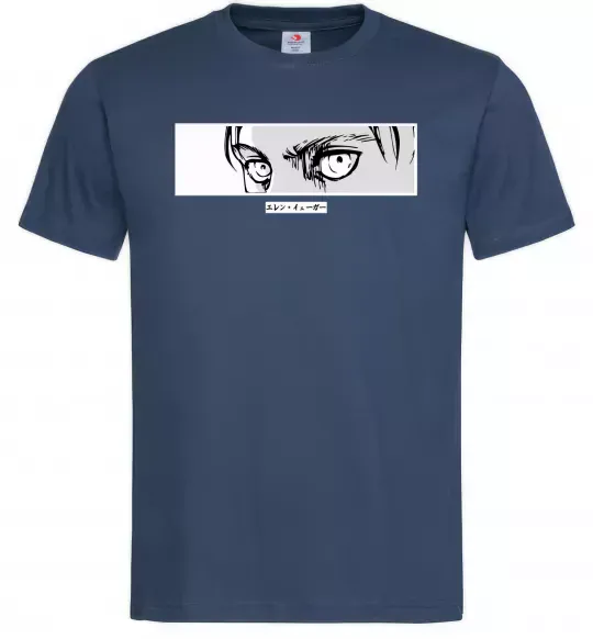 Чоловіча футболка Очі аніме Темно-синій фото