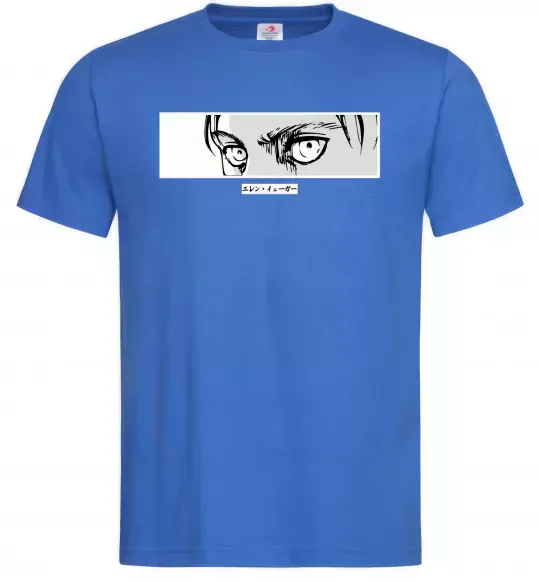 Чоловіча футболка Очі аніме Яскраво-синій фото