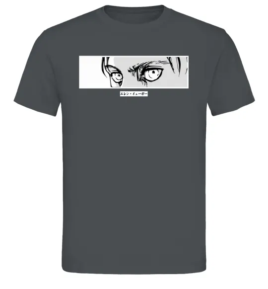 Чоловіча футболка Очі аніме Графіт фото