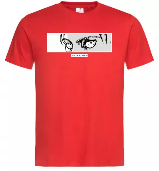 Чоловіча футболка Очі аніме Червоний фото