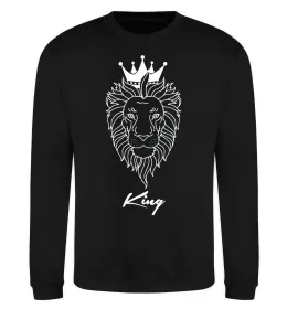 Свитшот Лев король King Черный фото