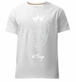 Чоловіча преміум футболка Лев король King