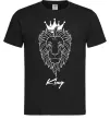 Мужская футболка Лев король King Черный фото