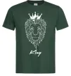 Мужская футболка Лев король King Темно-зеленый фото